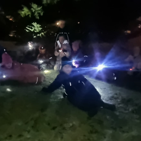 Vasaljósaganga með 1. bekk