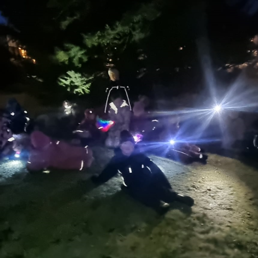 Vasaljósaganga með 1. bekk