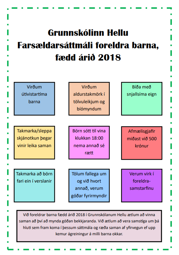 Foreldrar barna fædd 2018 hittust og gerðu með sér farsældarsáttmála