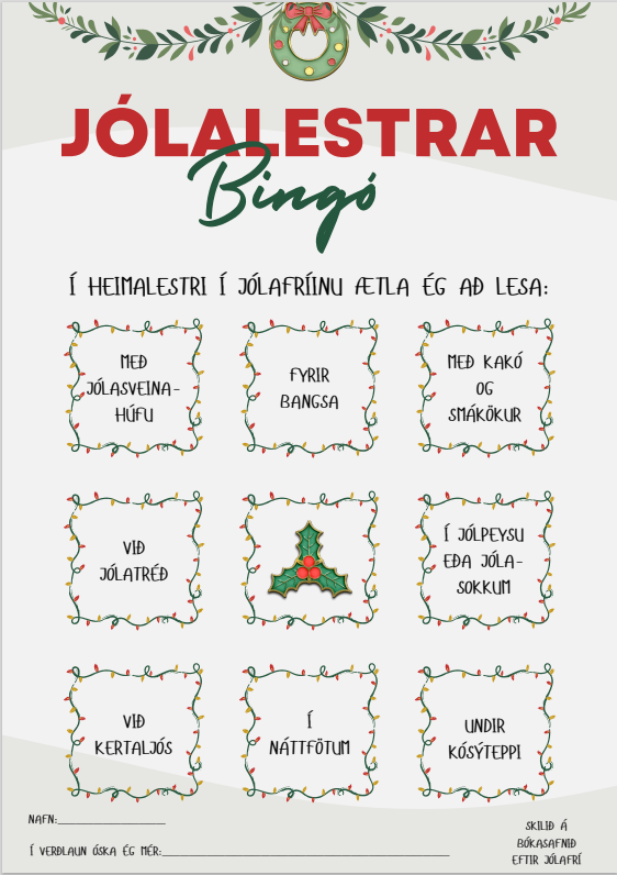 Jólalestrarbingó 2025