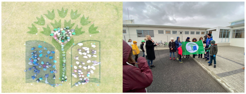 Merki grænfánans og fáninn afhentur