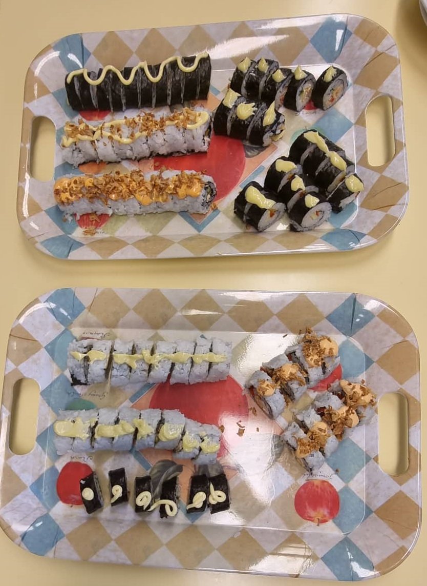 Sushigerð hjá unglingunum