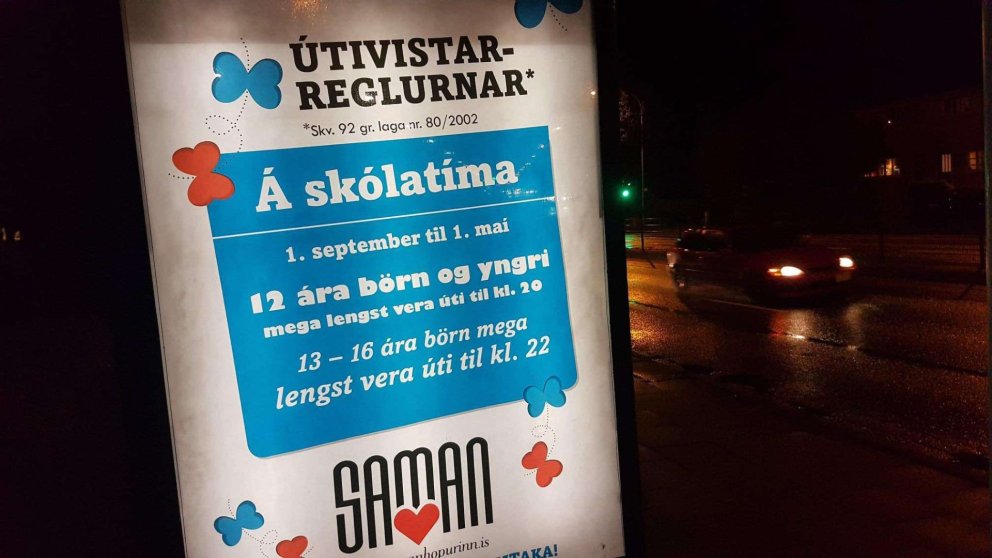 Útivistartími barna og unglinga