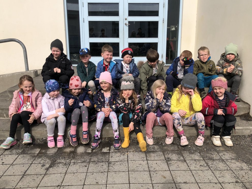 Skólahópur í vorskóla