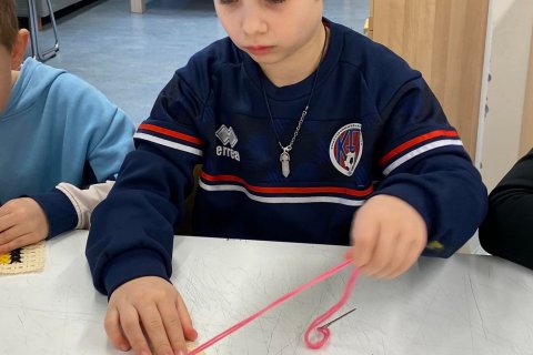 Myndir úr textílmennt í 3. b, mars 2022