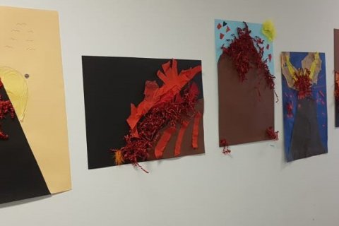 Myndmennt í 3. og 4.b. : Eldfjöll