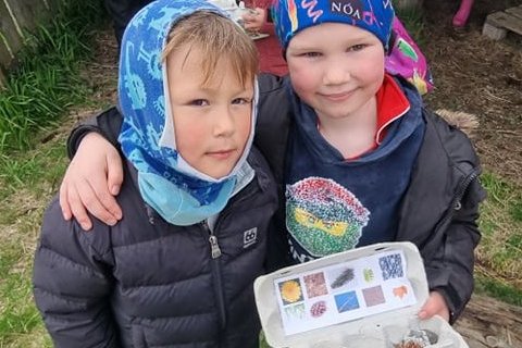 1. bekkur í útikennslu í maí