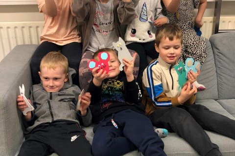 Skólahópur Heklukots í heimsókn