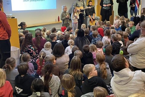 Frábær jólasöngstund í dag