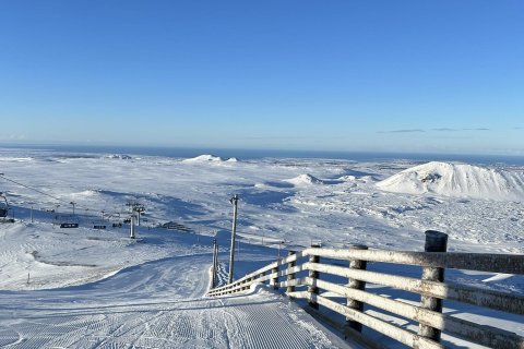 Skíðaferð í geggjuðu veðri