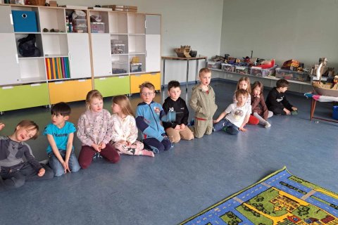 Skólahópur á skóladagheimili