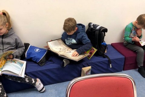 1. bekkur í byrjun skóladags