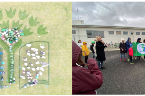 Merki grænfánans og fáninn afhentur