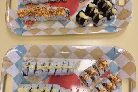 Sushigerð hjá unglingunum